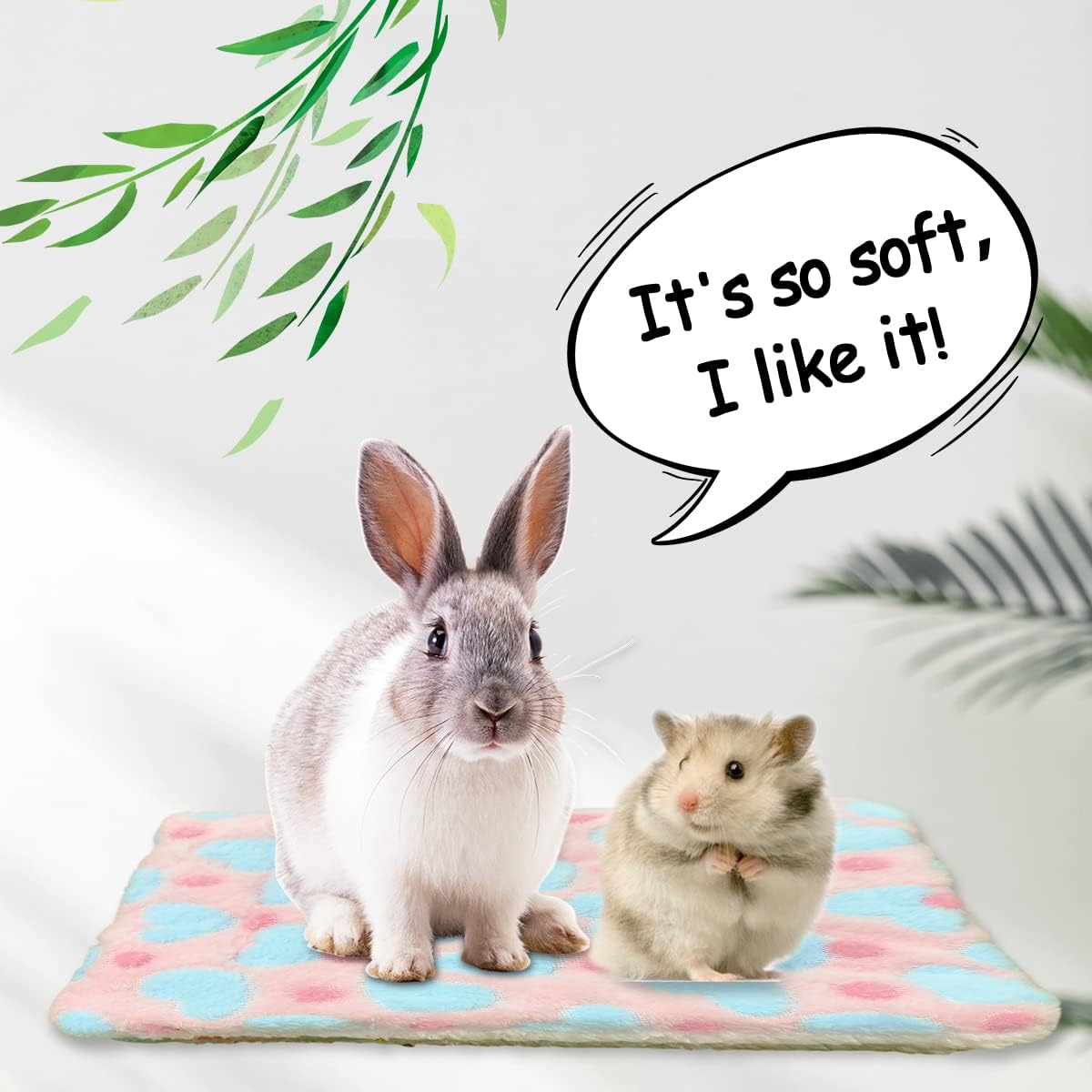 4 Pieces Guinea Pig Bunny Comfortable Bed Mats Pads, Rabbit Warm Soft Bed, Hamster Bedding Pad Mats for Small Animals Chinchilla Hedgehog Baby Cats (7.9"x5.9", 2.Cobblestones Pattern)