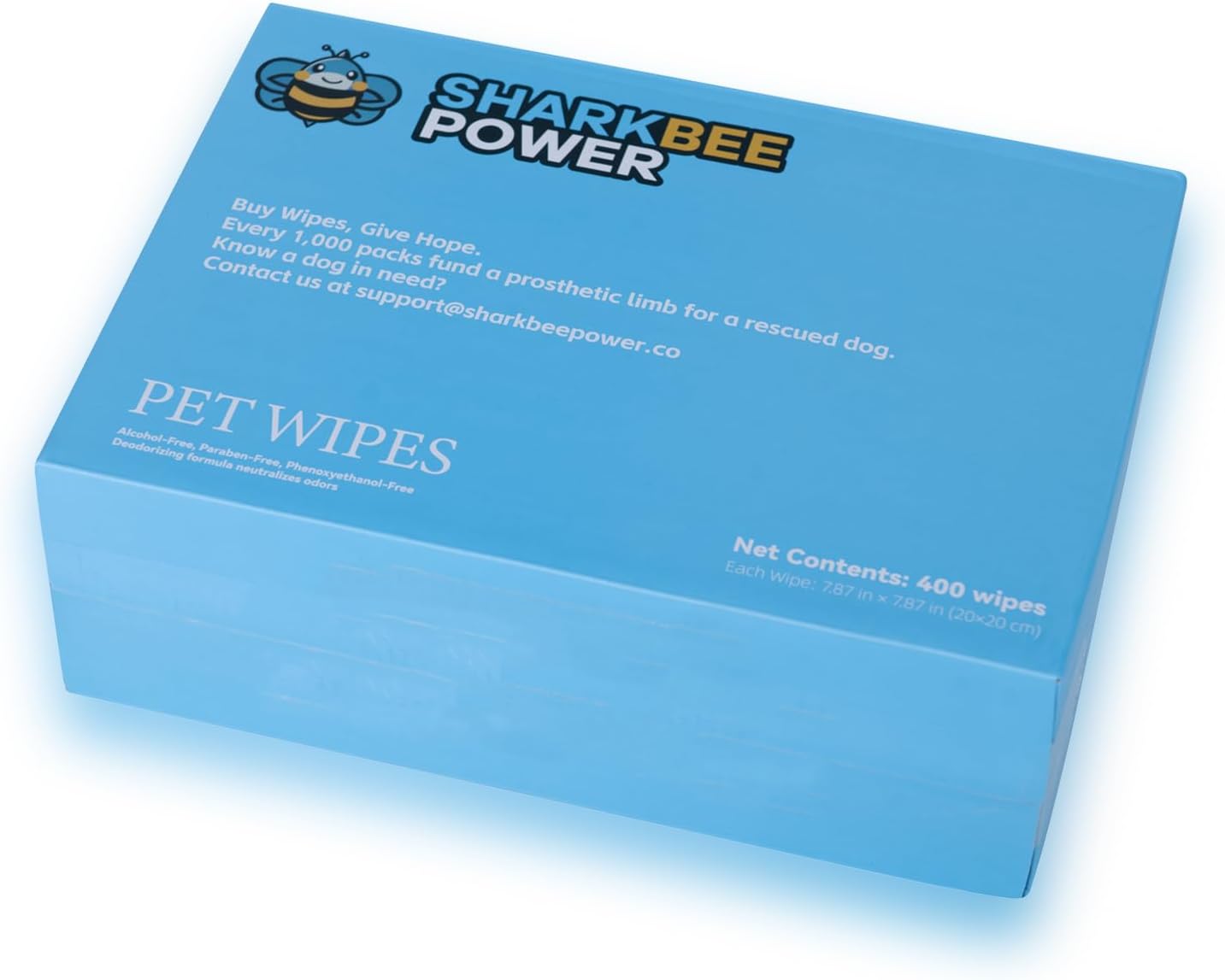 Pet Grooming Wipes for Dogs and Cats - Odor Control, Cleans Paws, Face, and Body, Safe for Sensitive Skin (400 Wipes (4 Packs))