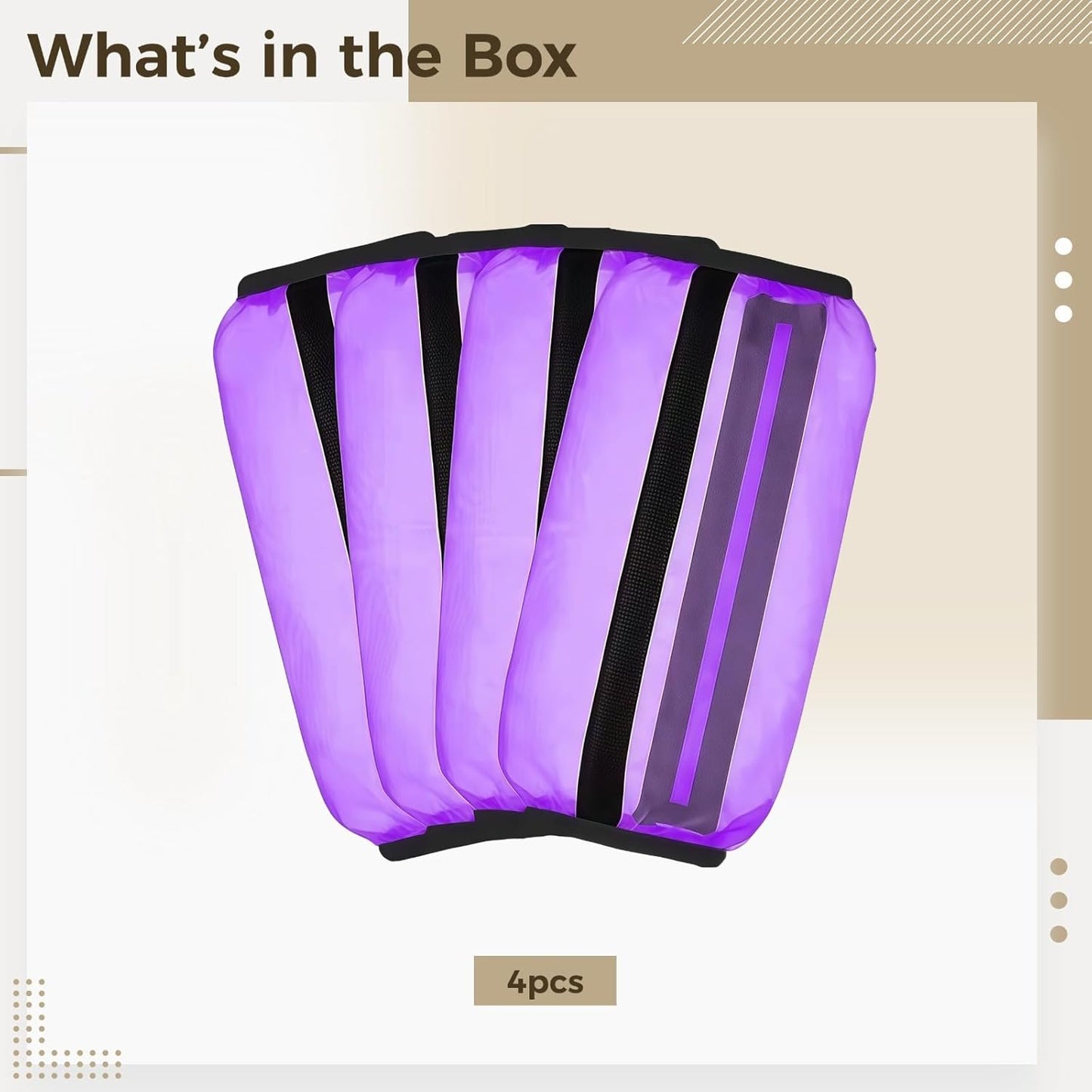 Horse Fly Leg Boots, Set of 4, Breathable Nylon Protection, Comfortable and Wraps, Secure Elastic Straps