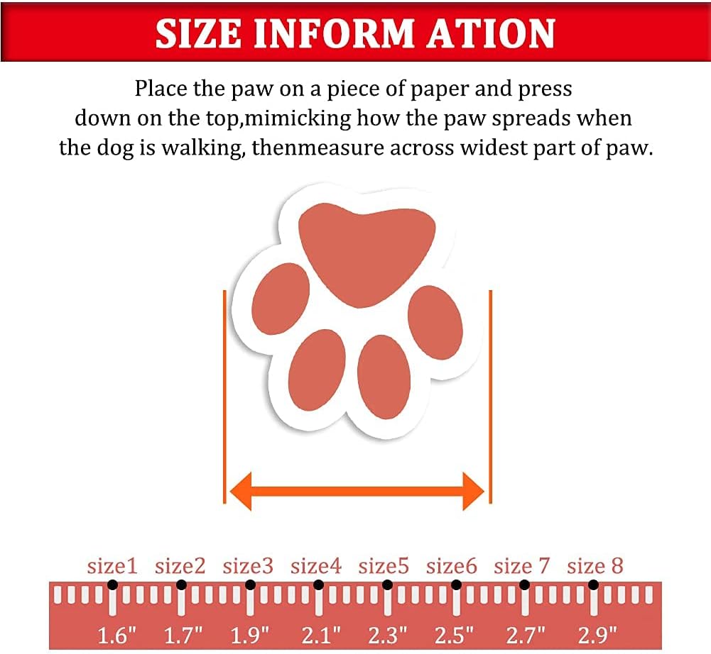 CovertSafe& Dog Boots for Dogs Non-Slip, Waterproof Dog Booties for Outdoor, Dog Shoes for Medium to Large Dogs 4Pcs with Rugged Sole Black-Red