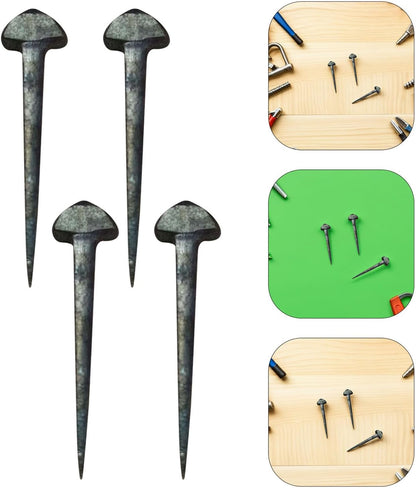 50Pcs Iron Horseshoe Nails for Hoof Care, Durable Low Carbon Steel Horse Accessories with Sharp Beveled Design for Easy Application Farrier Tools for Daily Use