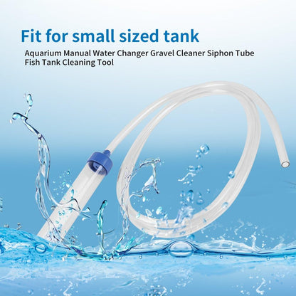 Mumusuki Hand Pump Aquarium Gravel Cleaner & Water Changer - 150cm Siphon Tube for Fish Tank Cleaning, Waste Remover for Small Tanks up to 30L (8 Gal)