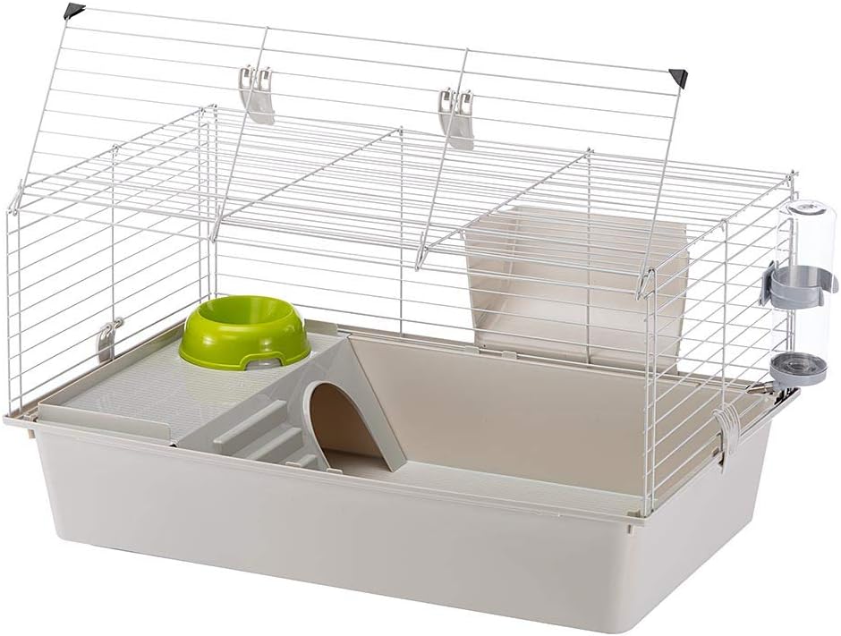 Ferplast Cavie Guinea Pig Cage & Rabbit Cage | Pet Cage Includes All Accessories to Get You Started & a 1-Year Warranty