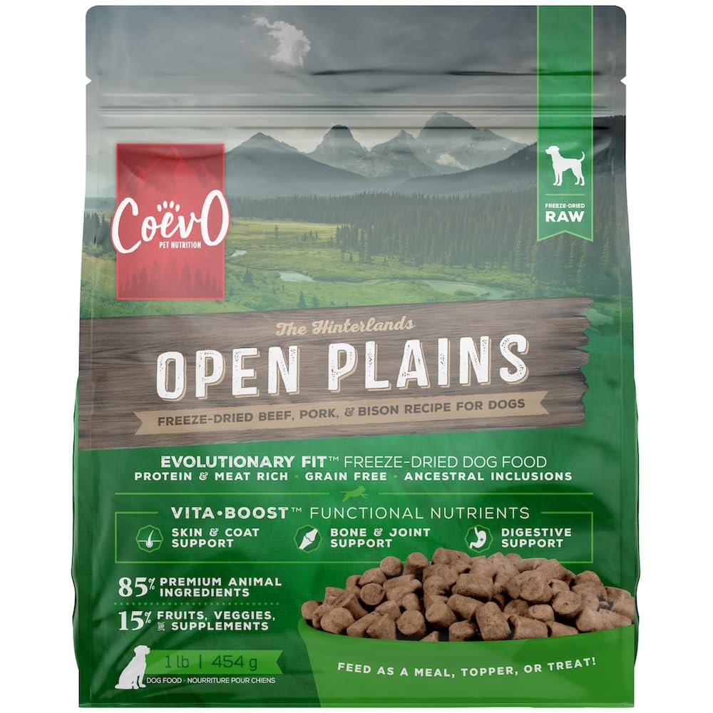 Coevo Open Plains Full Freeze Dried Dog Food, 454 GR
