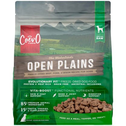 Coevo Open Plains Full Freeze Dried Dog Food, 454 GR