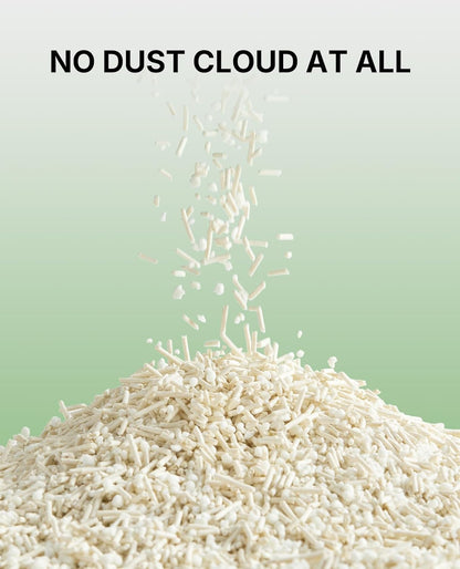 PETKIT 2025 New Plant Tofu Mixed Litter, Superior Clumping 100% Natural Ingredients Plant Cat Litter, Dust-Free and Low Tracking, Non-Sticky, Easy Scooping (5.2lb×4bags)