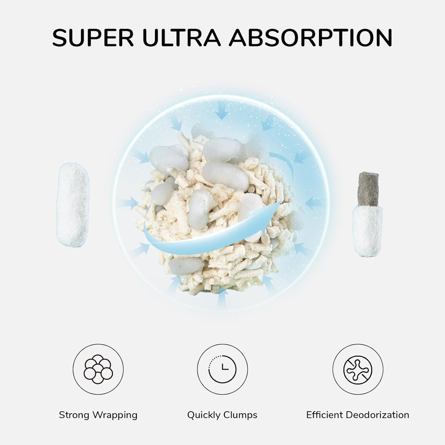 FUKUMARU Tofu Cat Litter, 5.4 kg, Quick Clumping Cat Litter with Super Absorbent Material, Instantly Absorbent, Dust-Free, Low Trace Formation, Rinses in The Toilet, Odour Control