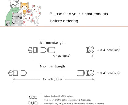 Yizepet Cat Collars with Bells, Breakaway Kitten Collar, Cute Kitty Collar, Pet Supplies Accessories