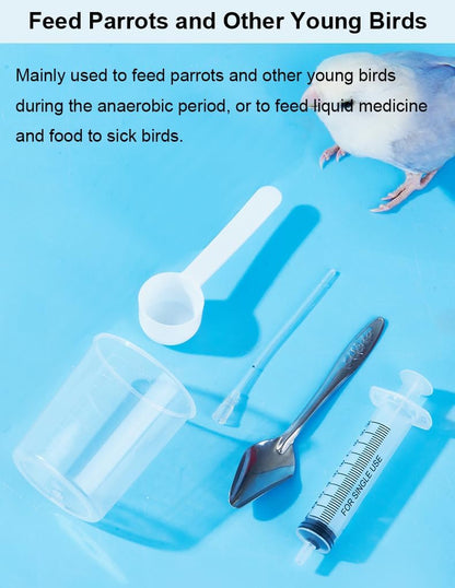 5 PCS Baby Bird Feeding Syringe for Baby Birds Parrot Hand Feeding Syringe Pet, Parrot Feeder Food Syringe, Feeding Tube Bird Feeding & Watering Supplies