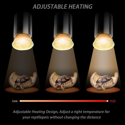 2-Pack 75W UVA Bulbs, Light Turtle Heat Lamp for Reptiles and Amphibian Tanks, Terrariums and Cages, Fit E26 Heat Reptile Lamp,Works with Various Lamp Fixtures,for Lizards, Snakes, Turtles