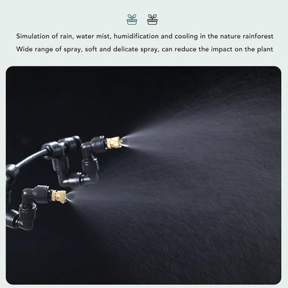 Reptile Fogger Smart Spray System, Automatic Timing Humidifier with 360 Degree Adjustable Misting Nozzles, High Density Spray for Terrarium, Intelligent Timing Cycle Spraying for R