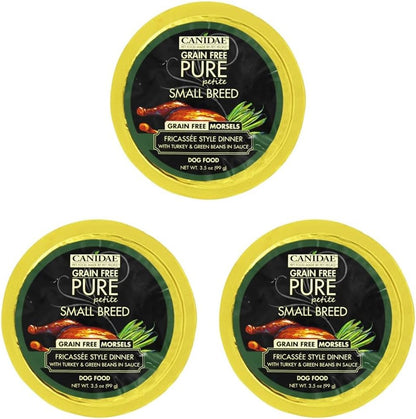 CANIDAE Pet Foods - Grain Free Pure Wet Dog Food Petite Small Breed Fricassee Style Dinner - 3.5 oz. (Pack of 3)
