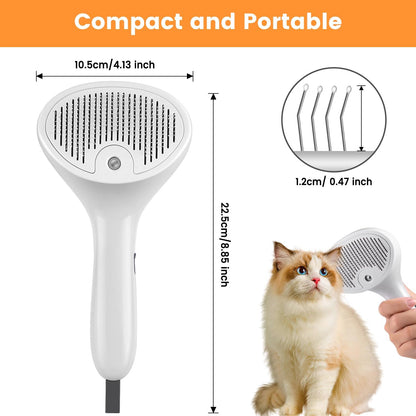 4 in 1 Cat Steam Brush, Rechargeable Pet Spray Hair Removal Comb, Self Cleaning Pet Brush for Indoor Long & Short Haired Pets, Cat Brushes for Shedding, Grooming, Cleaning and Massage