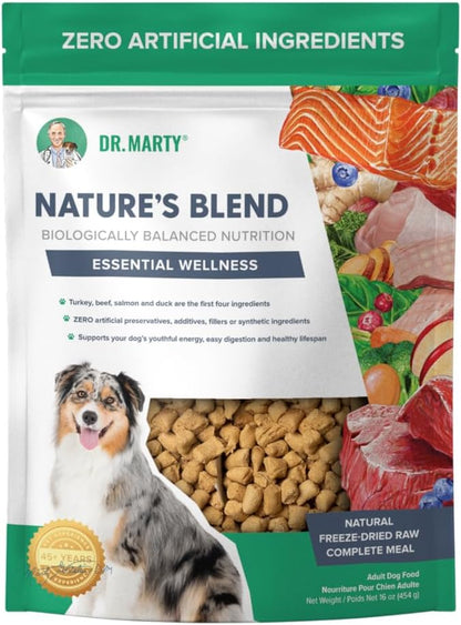 Dr. Marty Nature's Blend Essential Wellness Freeze-Dried Raw Adult Dog Food 16-oz