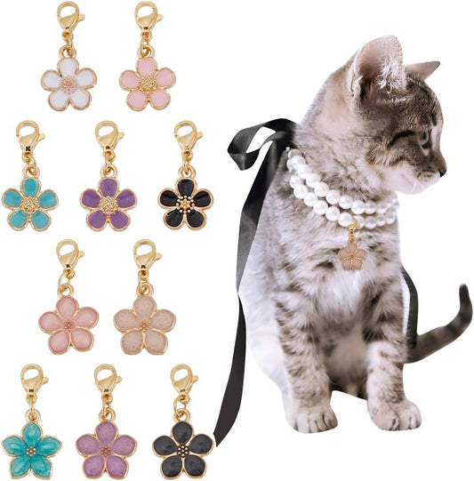 Pets Collar Pendants for Cat Jewelry Pendant Charm with Stainless Steel Clasps for Pet Dog Cat Necklace Collar Accessories Bag Shoelace Decor