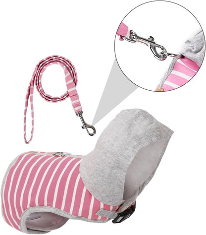 Cat Harness and Leash Set No-Pull Breathable Pink Vest Harness S Size Chest Strap for Walking Small Cats Pet Supplies