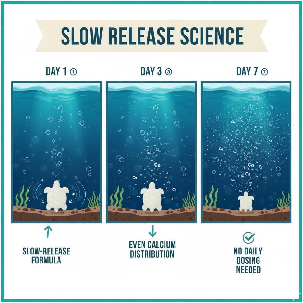 Shellstrong Premium Calcium Block for Aquatic Turtle - Slow Release Water Tank Conditioner - Cuttlebone for Aquarium - Turtle Tank Accessories - 20 Gallon Aquatic Tank Treatment (3 Calcium Blocks)