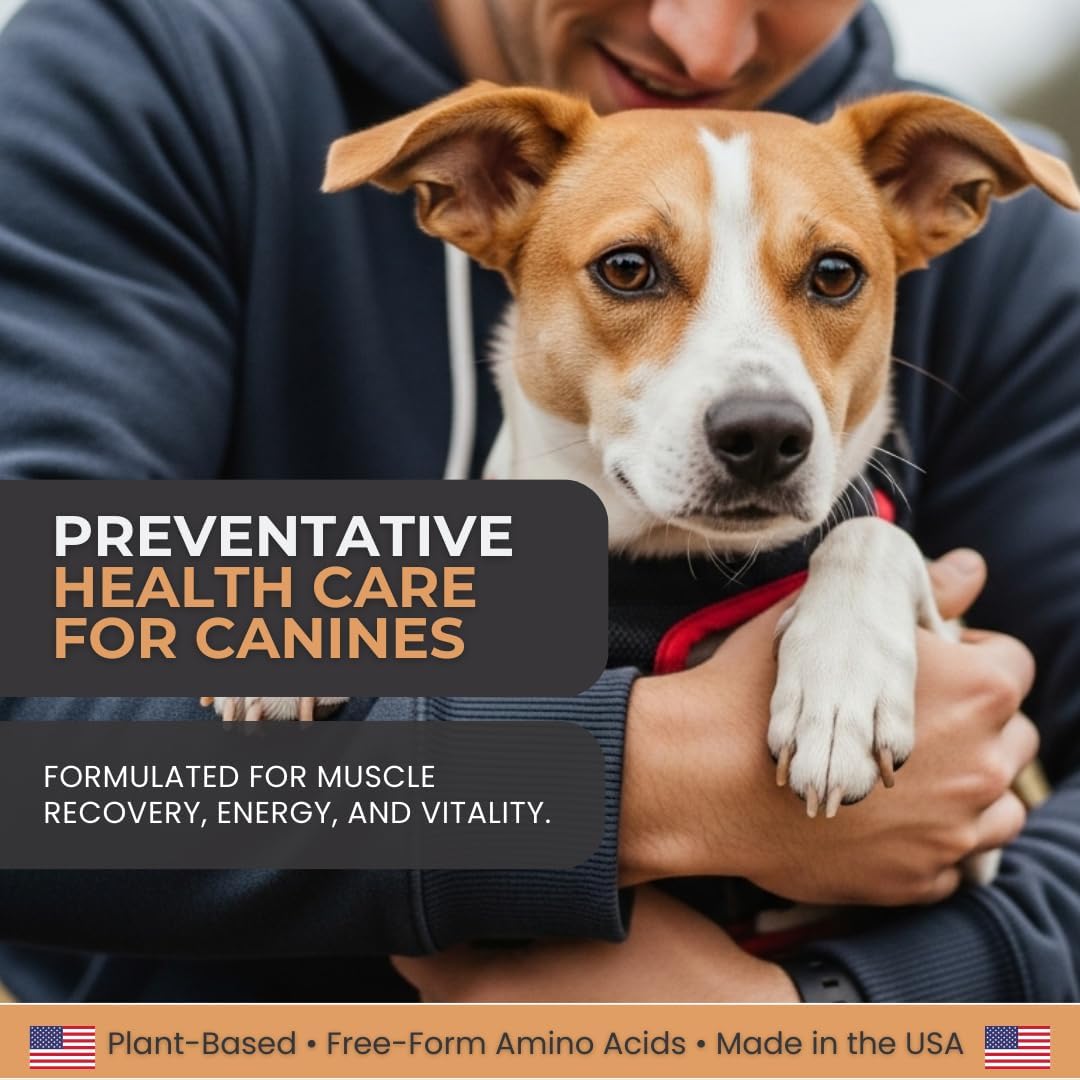 Thrive Daily Amino Acids for Dogs – Muscle Health, Recovery, Energy & Longevity – Supports Joints, Skin & Coat – Peanut Butter Soft Chews, 30 Count (4.8oz)