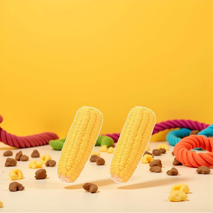 BWESOO 2Pcs Pet Dog Puppy Latex Corn Shape Squeaky Bite-Resistant Interactive Play Chew Toy Pet Supplies Dog Toy Corn, Toys Aggressive Chewers for Small/Medium/Large