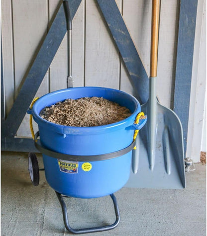 EASY-UP Muck Tub Wheeler | Haul Horse Manure or Feed| Holds 70 Quart Bucket | Lightweight and Durable | Use at Barn or Show Events