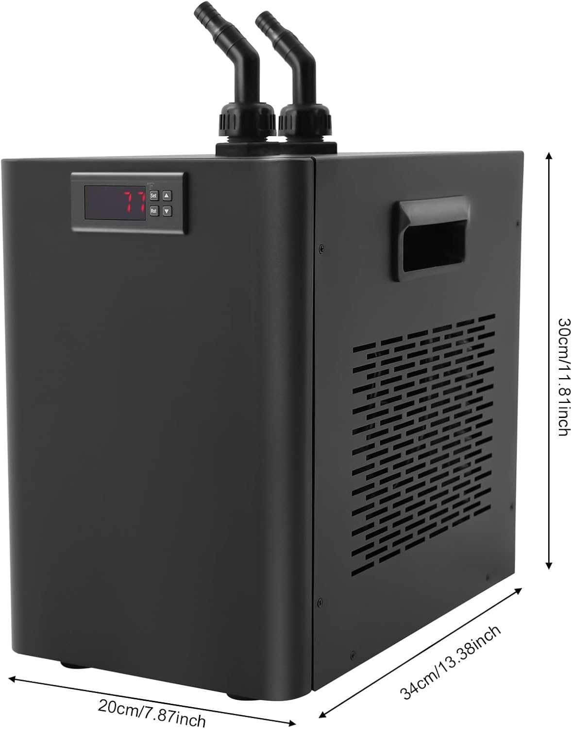 1/10 Hp Aquarium Chiller 47 Gal Water Chiller for Aquarium Cold Plunge Chiller with Adjustable Temperature & Recessed Handle for Aquarium, Supermarket, Aquaculture