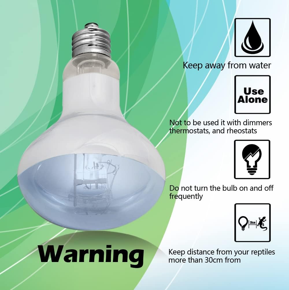 Reptile Heat Lamp 75W 2 Pack,UVA Basking Light Heat Lamp Bulbs,Natural Daylight Terrarium Heat Lamps for Bearded Dragon,Turtle,Tortoise,Lizard,Snake,Gecko,Chicken with Temperature Strips