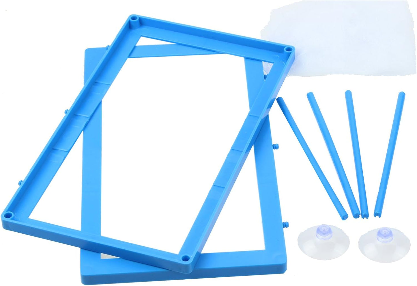 AQUANEAT Fish Tank Breeder 2 pcs Large Mesh Net Fry Saver Aquarium Spawn Hatchery Isolation with Suction Cups