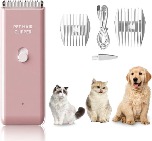 Dog Clippers Pet Hair Clippers, Waterproof Grooming Clipper Portable Electric Trimmer for Dogs, Cats