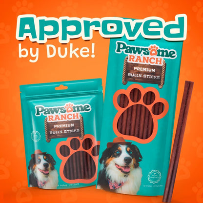 Junior Bully Sticks 6" Beef Bladder — 15 Count | Natural Single-Ingredient, Long-Lasting Dog Chews; Dental Support Treats for Pups and Small Dogs. Puppy Chew Sticks