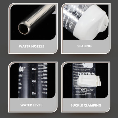 Totority Small Pet Water Bottles 4pcs 125ml Leakproof Roller Ball Drinkers for Hamsters and Puppies, Easy to Clean Nozzle, Secure Fixation, Ideal for Cages and Travel, Perfect for Small Pets