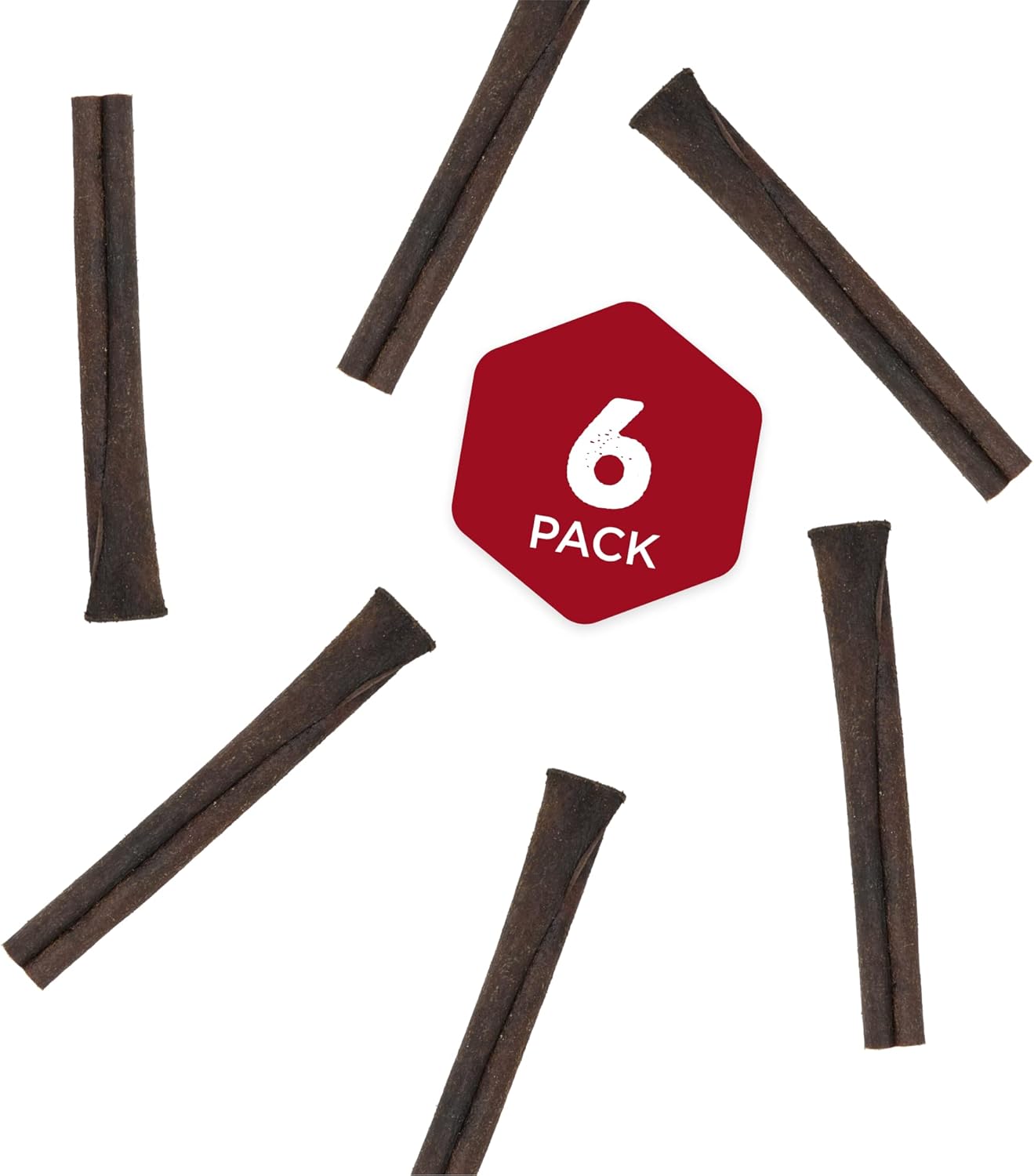 Best Bully Sticks Peanut Butter Flavor Collagen Sticks - 6 Inch 6 Count (Pack of 1) - Natural, Long-Lasting, Limited Ingredient, Supports Healthy Joints, Skin, Coat