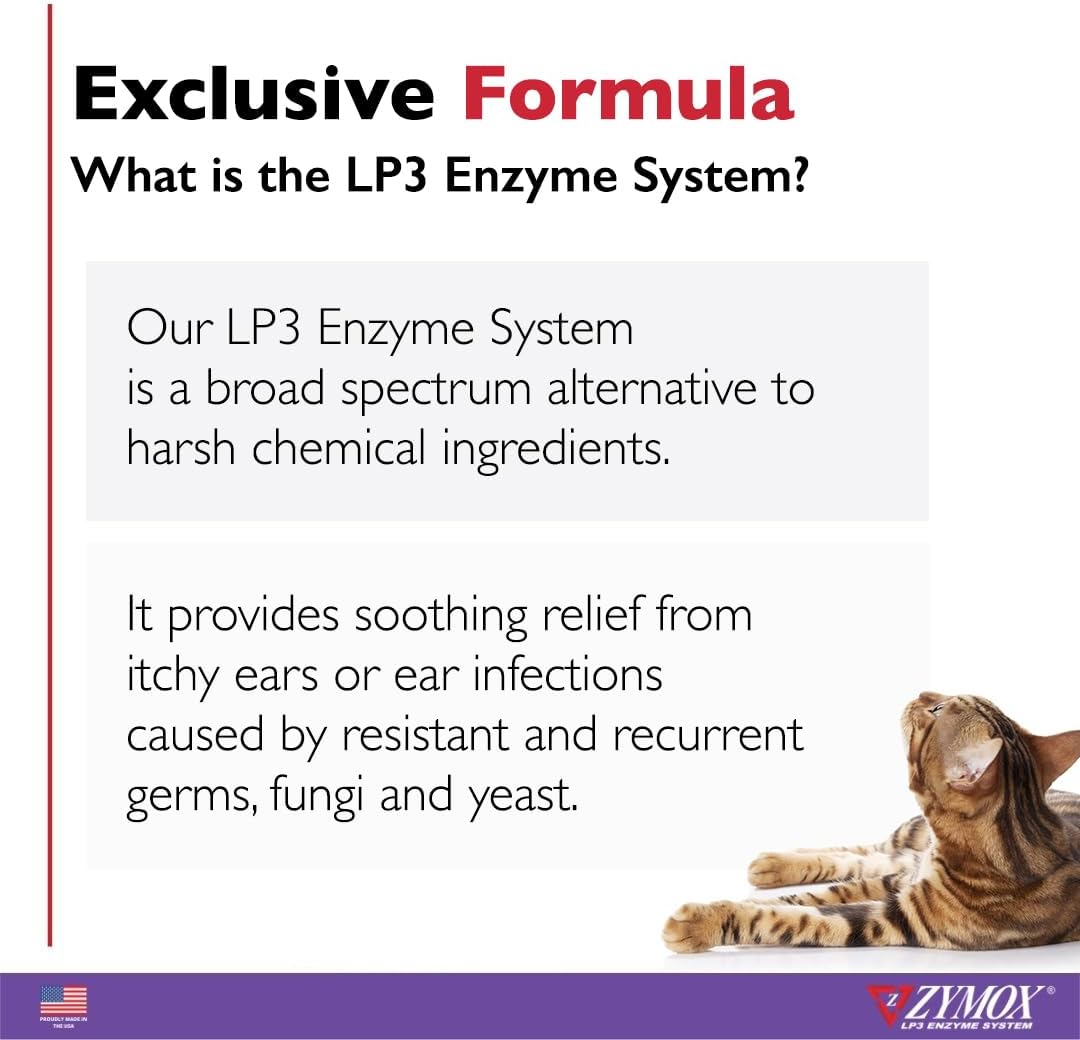 Zymox Advanced Enzymatic Ear Wipes for Dogs and Cats - for Dirty, Waxy, Smelly Ears - Premium Strength Ear Cleaner Wipes - Non-Irritating - Hypoallergenic - 100 ct