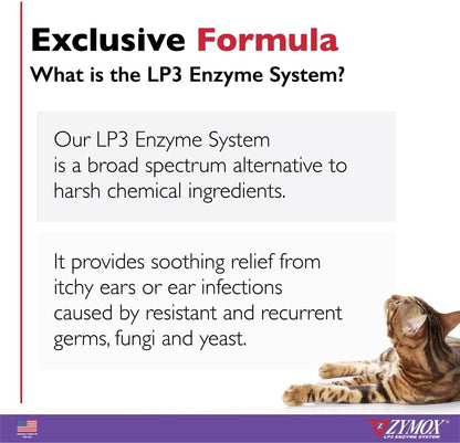 Zymox Advanced Enzymatic Ear Wipes for Dogs and Cats - for Dirty, Waxy, Smelly Ears - Premium Strength Ear Cleaner Wipes - Non-Irritating - Hypoallergenic - 100 ct