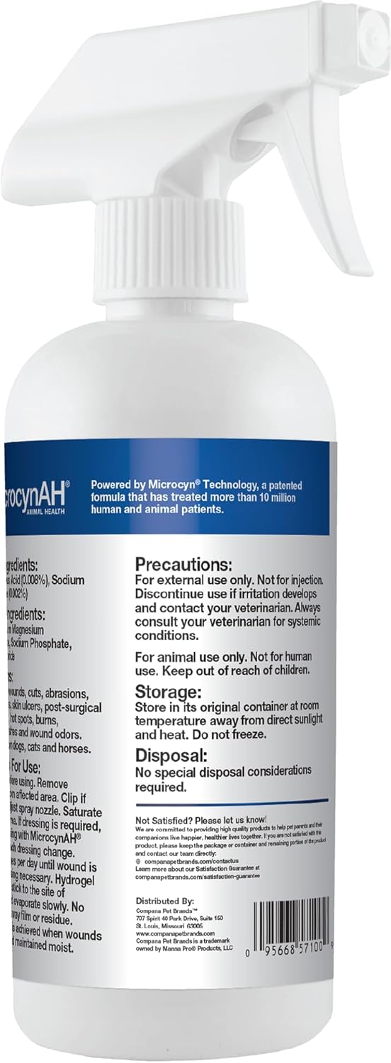 Manna Pro MicrocynAH Wound & Skin Care Hydrogel, 16 oz