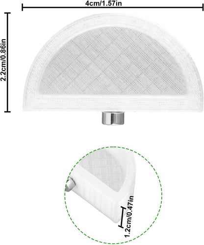 5pcs Jumping Spider Feeding Dish Kit, Magnetic Half Round Jumping Spider Food Feeder Water Bowl Dispenser Leak-Proof Enclosure Accessories Hide Decor for Tarantula Mantis Small Reptiles