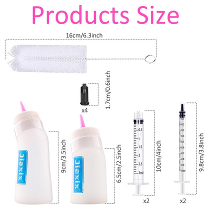 Puppy Bottles for Nursing,Puppys Bottles for Nursing Newborn Puppy,Syringe for Feeding Cat Bottle for Kittens,New Upgrade Kitten Silicone Newborn Supplies (Pink)