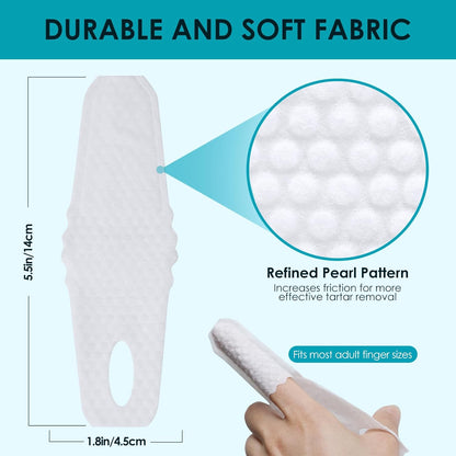 Dog Teeth Cleaning Wipes - Dental Wipes for Dogs Teeth & Cat Dental Care, Pet Teeth Cleaning Finger Wipes to Remove Plaque & Tartar for Fresh Breath (50 PCS)