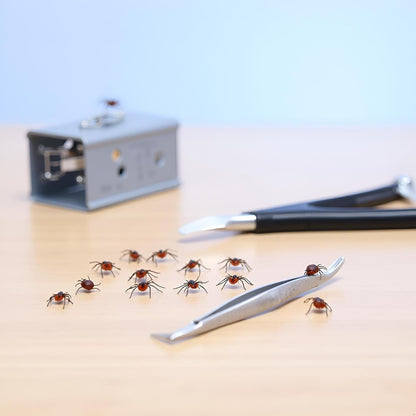 2 Pcs Stainless Steel Tick Tweezers Dual Tipped Tick Remover Tool First Aid Tweezers Tick Killer Tweezer for Human Dogs Cats Tick Remover Tools