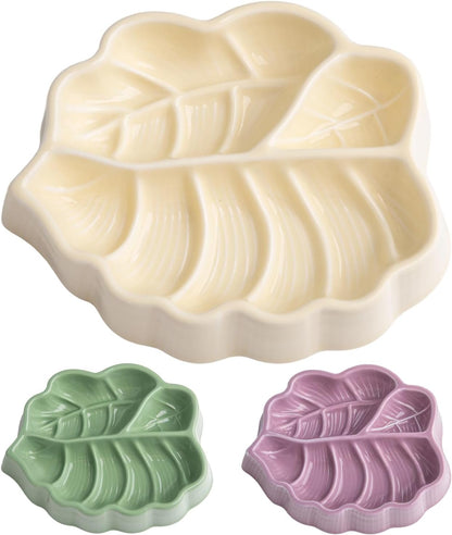 Slow Feeder Dog Bowl, 0.44 Cups Ceramic Dog Food Dish for Fast Eaters Small Breed, Puzzle Bowl for Small Dogs and Cats(Yellow)