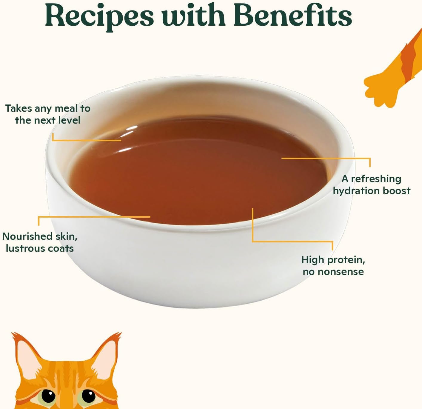 Made by Nacho Bone Broth Cat Food Topper for Hydration and Picky Eaters - Add Protein and Flavor to Your Dry Cat Food – Supports Optimal Nutrition, Digestion, Skin & Coat, 11 oz. (Pack of 4), Beef