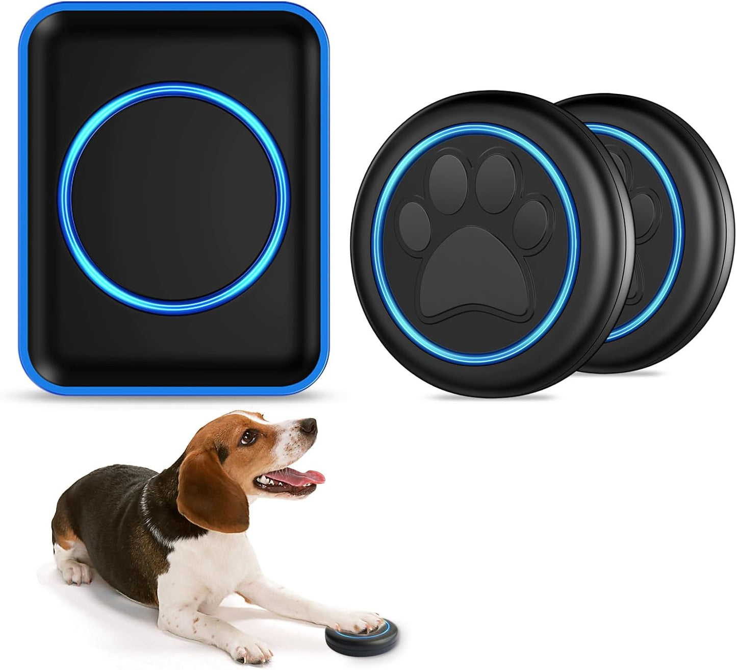 Full House Dog Doorbell for Potty Training, Wireless Pet Doggie Door Bell Training to Go Outside, Waterproof Touch Button, Over 1000 feet Range