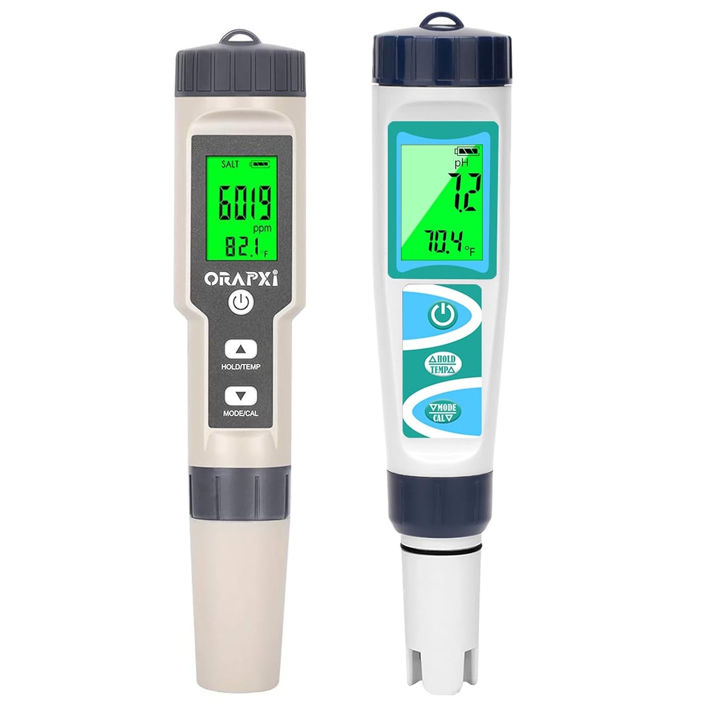 Digital Salinity Tester for Salt Water for Seawater, Aquariums, Marine Monitoring and Hydrogen Water Tester pH Meter for Drinking Water Multi-Functional pH H2 ORP TDS EC Temp Tester