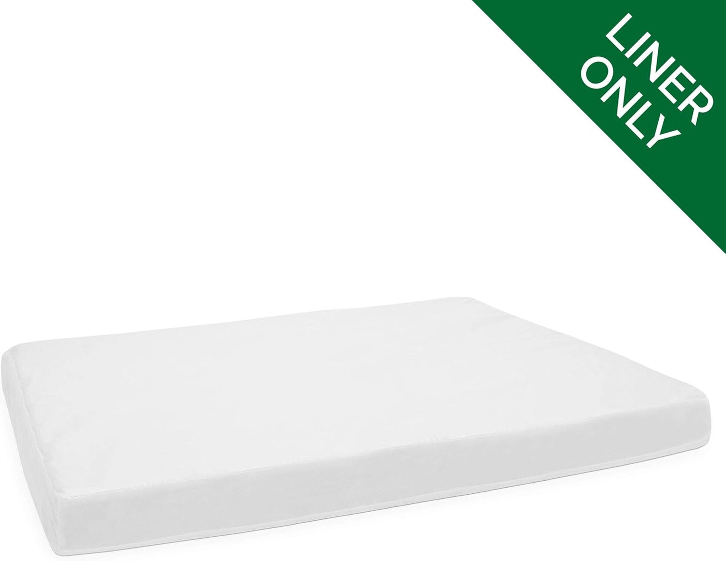Furhaven Dog Bed Liner Water-Resistant Foam Mattress Protector Cover - White, Large
