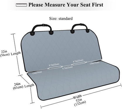 VIVAGLORY Dog Seat Belt + Dog Seat Cover, Chew Proof Waterproof Multi-Functional, Backseat Cover for Car