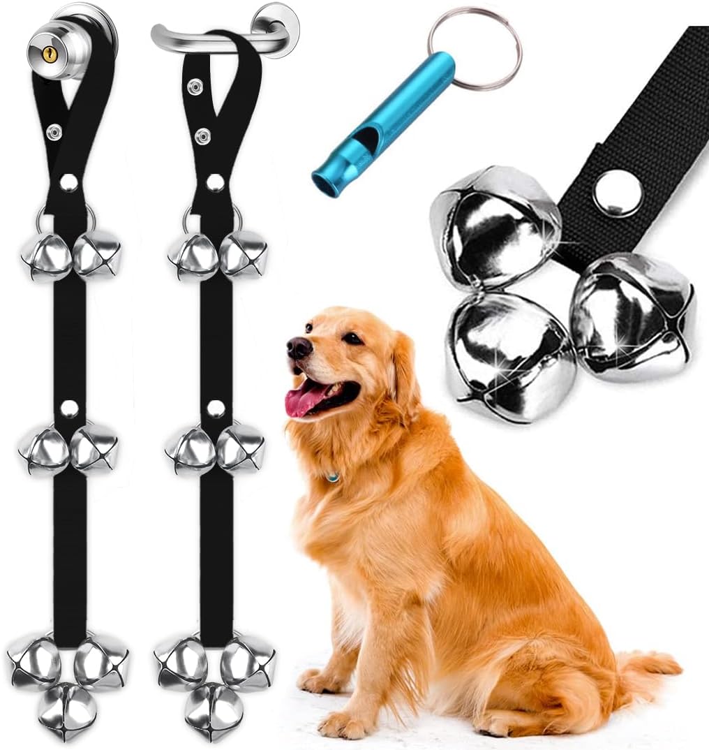 BLUETREE 2 Pack Dog Doorbells Premium Quality Training Potty Great Dog Bells Adjustable Door Bell Dog Bells for Potty Training Your Puppy The Easy Way - 7 Extra Large Loud 1.4 DoorBells