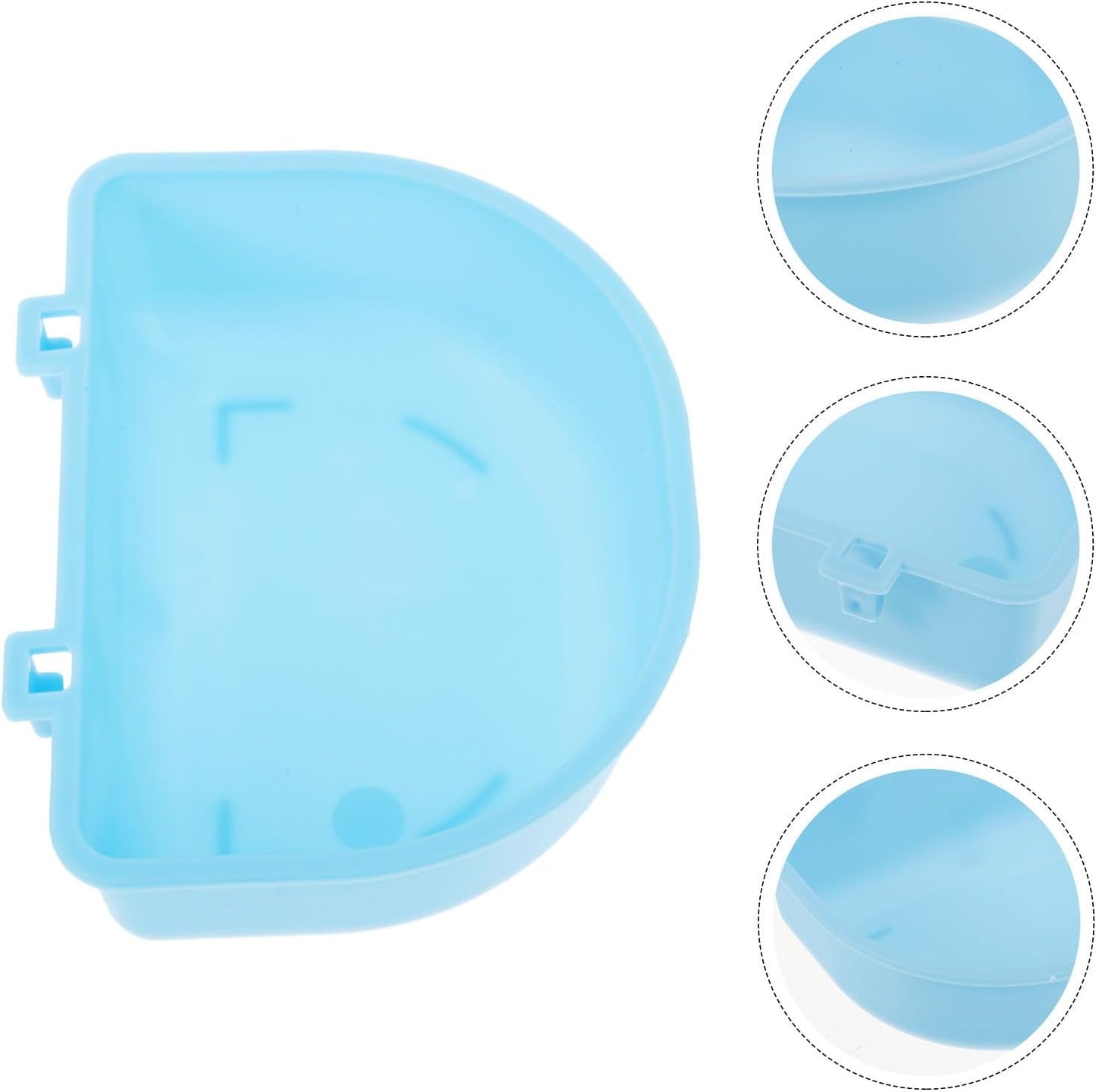 Hanging Pet Bowl Plastic Feeder for Dogs and Cats, Portable Kennel Food and Water Dish, Blue Plastic Bowl Suitable for Crates and Travel