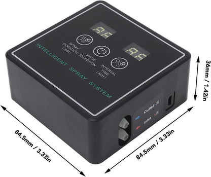 Reptile Fogger Smart Spray System, Automatic Timing Humidifier with 360 Degree Adjustable Misting Nozzles, High Density Spray for Terrarium, Intelligent Timing Cycle Spraying for R