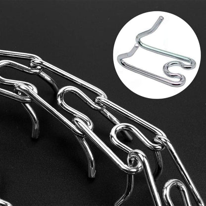 CBBPET Dog Prong Collar, Adjustable Dog Training Collar with Quick Release Buckle for Small Medium Large Dogs (Silver, L/3.5mm Neck: 18"-20'' Weight:70 lbs)