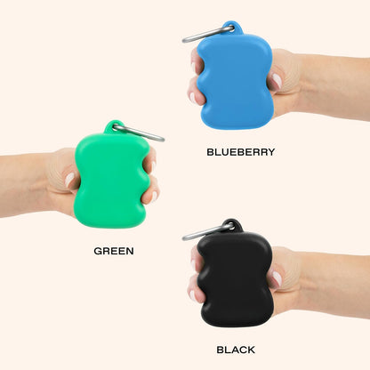 Springland by Springer Dog Treat Pouch for Effort-Free Squeeze Dispensing - Easy-Fill, Food-Grade Silicone Treat Pouches for Pet Training - Includes Carabiner-Black