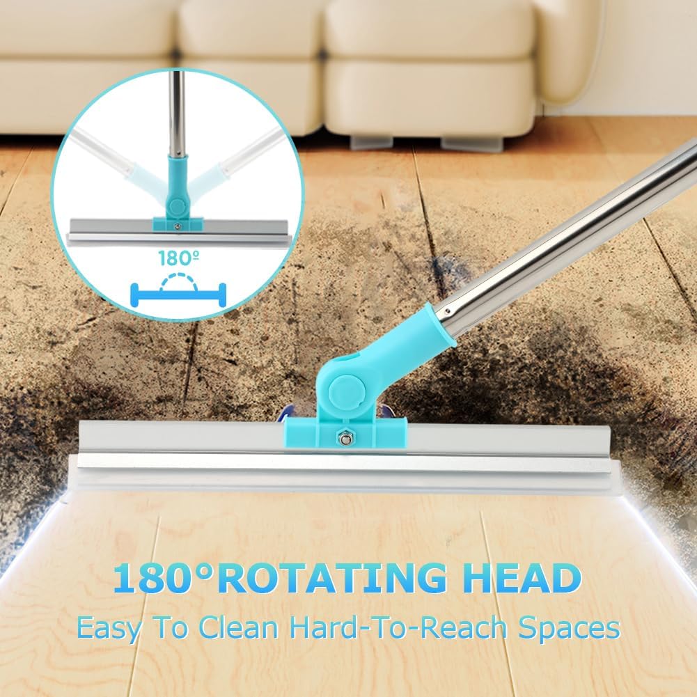 Kakalote Carpet Rake for Pet Hair Removal, 20"- 55" Adjustable Long Handle Cat Dog Fur Rakes Scraper Carpet Broom for Carpets, Rugs, Mats, with 2pcs Hair Shaving Comb(3pc Sets)